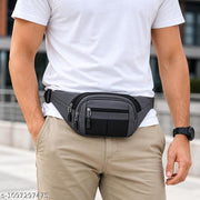 Waist Bag, Multi-Pocket Lightweight, Durable Compact Fanny Pack (Grey)