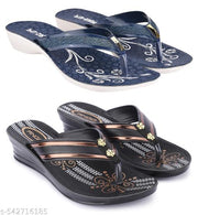Astel Multicolor Combo of Women's Slippers and Flipflop - Pack of 2