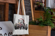 Eshaaver, Demon Slayer Yoriichi Tsugikuni/ 12 upper & lower moon  Anime White Tote Bag