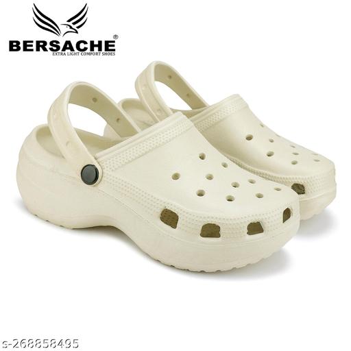 Bersache Comfortable indoor outdoor fashionable Stylish Lightweight Clogs (Grey)