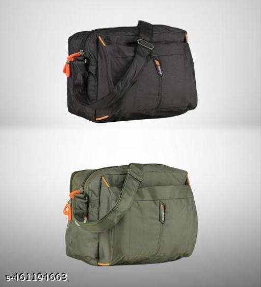 Men & Womens Cross Body Travel Sling Bag || Nylon Sling Bag || Cross Body Utility || Travel Bag || Office Business Messenger Bag || One Side Shoulder Bag for Men and Women Unisex || (Pack Of 2)