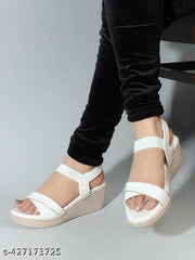 Kajmi Strepied Wedges Sandal For Women & Gilr's Trendy Comfort Fashion Latest Design Sandle For Women Fashion Casual Ethnic Wear Wedges Sandle For Woman