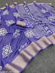 JACURD DOLA PRINT SAREE SILK NEW PRINT DESIGN