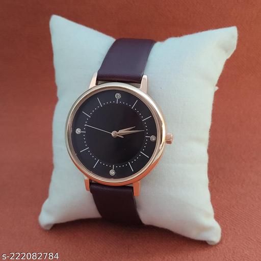 New Antique Designer LEather Strap Analog Watch for Girls and Women