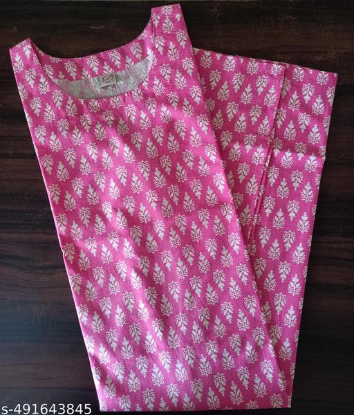 Elegant and Stylish Pink Kurta with White Floral Patterns for Casual and Semi-Formal Occasions