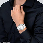 THYNK Luxe Series Date Functioning Stainless Steel Strap Quartz Analog Watch for Men ( Casual, Formal, Party-wear/Sports Watch)
