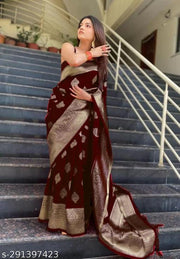 Signagraph Woven, Embellished Kanjivaram Pure Silk, Art Silk Saree