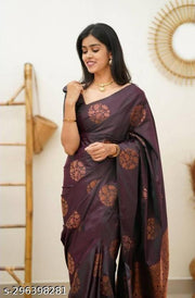 Kanjeevaram Banarasi Silk Jacquard Saree With Unstiched Blouse