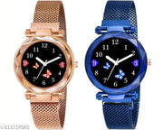 Luxury Mesh  Magnet Buckle Starry sky Quartz Watches For girls.  Luxury Mesh  Magnet Buckle Starry sky Quartz Watches For girls.