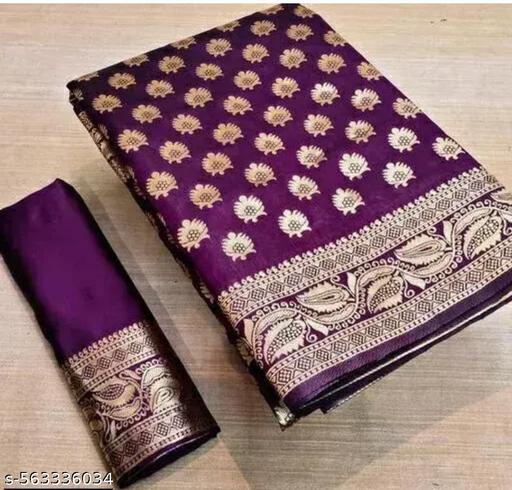 Trendy Jacquard Banarasi Silk Saree for Women | Designer Self Design Zari Woven Kanjivaram Art Silk Saree | Signagraph Pure Silk Look Saree