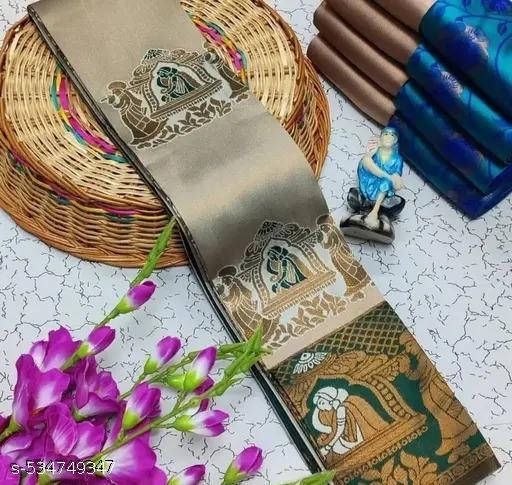 Beautiful Art Silk Jacquard Border Saree With Unstitched Running Blouse For Women Wedding Wear Party