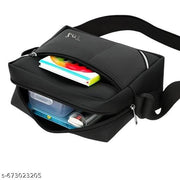 ZERRISH Men’s Sling Bag | Stylish Crossbody Shoulder Bag for Men | Office, Travel & Daily Use | Black