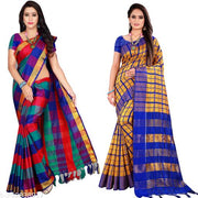 Cotton Fabric Saree For Women's