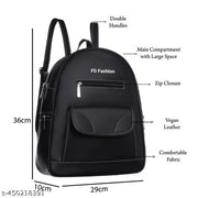 Trendy Premium  water proof 20L  Black  Backpack for women I college backpack I picnic backpack I travel backpack I ladies backpack I girls backpack I backpack for  girls I trendy backpack I laptop backpack I
