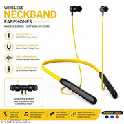 Paradise Fighter FY Wireless Headphone Magnetic Neckband 250h standby 200mAh Bluetooth  (Yellow, In the Ear)