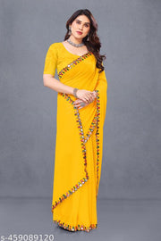 NEW FENCY GEORGETTE CUT WORK SAREE