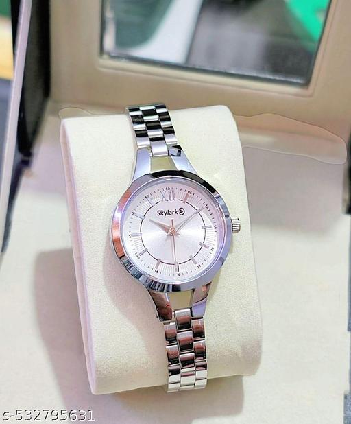 New Arrival Formal Round Silver Dial Stainless Steel Strap Watch for Girls & women watch
