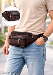 Waist bag,High-quality, durable PU leather (water-resistant and easy to clean).