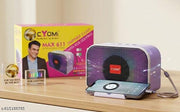 -MAX 611 Portable Wireless Bluetooth Speaker with RGB LED Lights, Mobile Stand, Deep Bass & Dhamaka Sound | Rechargeable Battery, USB/TF Card Support