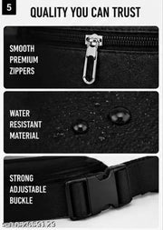 Waist Bag for Men Side Bag for Travel, Sports Waterproof & Adjustable Belt Pouch Fanny Waist Bag