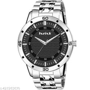 HMXT-123 Bold Black Stunning Silver Series Men's Chain Analog Watches Classic, Attractive, Professional, top-trendy and stylish Analog Watches for Men/boys for office, school use