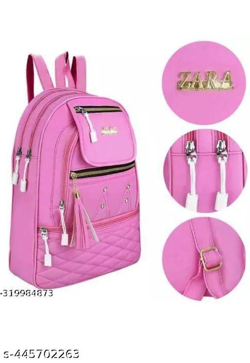 New nice woman backpack  and all girls use zara -pink