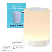 LED Touch Lamp Portable Bluetooth speaker with TF card & Aux, Touch mode Night Lamp, smart colour changing Effect According to Music for Bedroom  Home 5w Bluetooth speaker(Multicolour stereo channel, pack of 1)