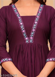 women's cotton Embroidered  kurti
