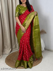 DOLA SILK SAREE BEST jequard BORDER SSAREE  FLOWER DESIGN SAREE