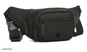Nylon Waist Bag for Men & Women | Water Resistant Sling Bag with Multiple Pockets | Crossbody Chest Bag for Travel, Gym, Hiking & Daily Use | 30.5 x 5 x 14 cm