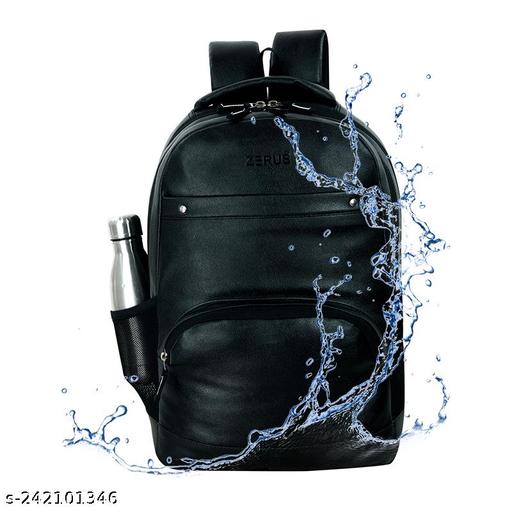 32 L Laptop Backpack Men Women’s Boys & Girls Fashion PU Leather Casual Backpack Bags for School, College, Tuition, Office Bag