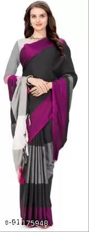 New Stylish Desinger Soft Silk 3D Saree With Zalar For Women