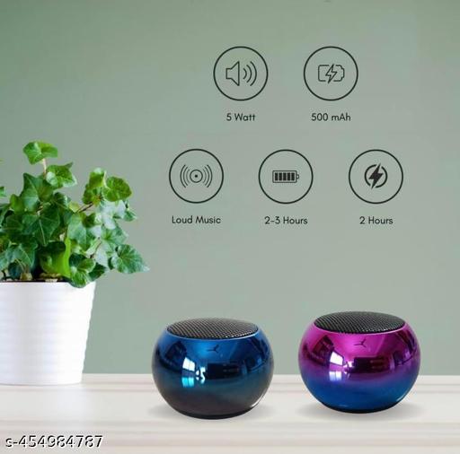 Bluetooth Mini Smart Speaker,4D Stereo HQ Sound ,Shiney Metal ,Small But Very Loud Multi color Mini Booost 4 Speaker
