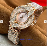 New shiny Cristal diamond Korean design analog watch for women