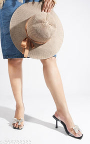 JM LOOKS Women's Fashion Transparent Backstrap Sandals|Stylish Design Heels for Girls| Kitten Heels for women| Women Footwear