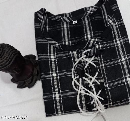 Stylish Black Woolen Kurti Only