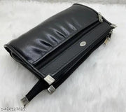 FLIKKER: Casual Women's Attractive Solid Clutch Women's Multi Zip Daily Use Black Cluthes Handbag for Girls Mobile Purse Women (Black, Pack of: 1)