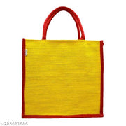 Juteka Multicolor, Eco Friendly, Multipurpose Jute Bag with Zipper Closure