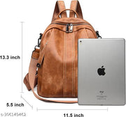 Fashion Elite brown backpack Leather Backpack for Women Elegant Genuine Backpack Purse Ladies Leather Shoulderbag