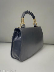 Graceful Stylish Slingbags Luxury High Quality PU Leather Women Shoulder Bag (Black)