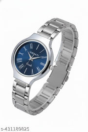 Unique and attractive solid round dail high quality stainless steel chain watches for girls and women