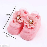 SYGA NewBorn Baby Girl's Regular Cotton Socks (Pack Of 3) for 0-12 Months