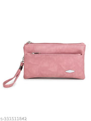 GUKA Wallet For Women / money organizer / women clutch / 3 zip compartments / multi compartment wallet