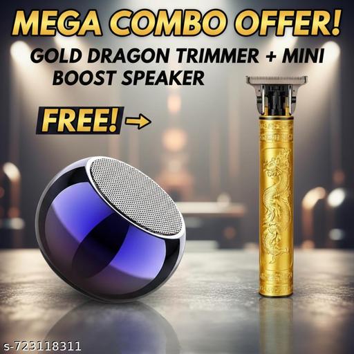 Mini Boost Bluetooth Speaker with FREE Beard Trimmer | HiFi Sound | Portable Speaker Combo Offer for Men