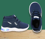 Trenszio Kids  Led Shoes, Casual Led Velcro Shoes, Light weight Shoes, Outdoor Indoor Shoes, Casual Shoes for Little Tiny Kid Baby Boy Girl Shoes T61Blue