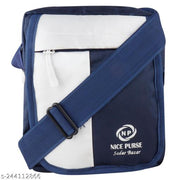 ZnW Blue, White Men & Women Sling Bag - Medium