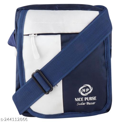 ZnW Blue, White Men & Women Sling Bag - Medium
