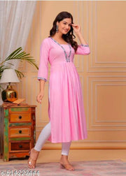 women's cotton Embroidered  kurti