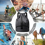 Alyan Sports Drawstring Bag Backpack for Men Women - Basketball Bag Gym Backpack Dedicated Shoe Compartment | Waterproof Large Space Gym Bag