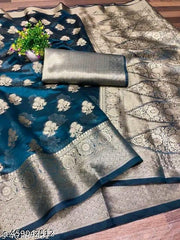 Morpich Fashion Organza  Silk Saree